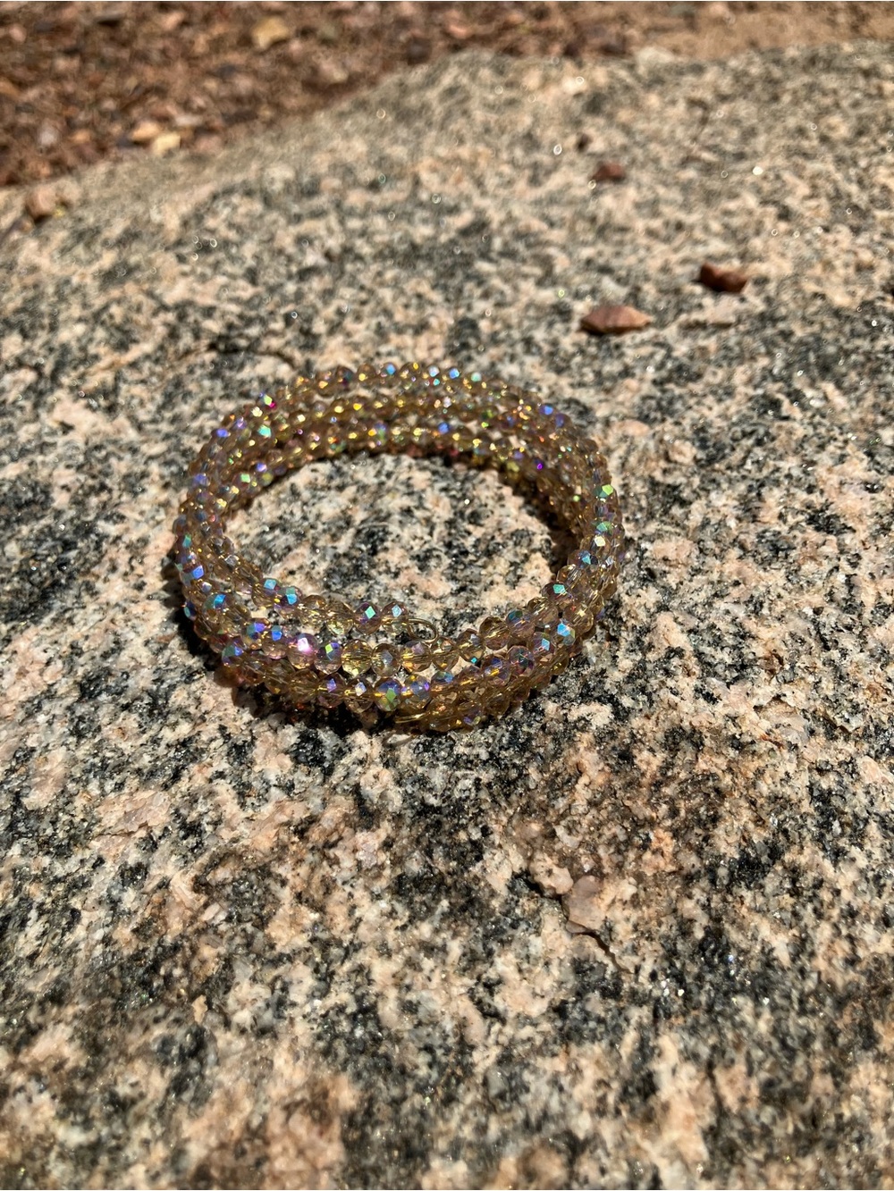 Artisan Gold Aurora Crystal Coil Bracelet